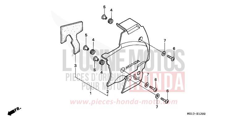 SEITENABDECKUNG, LINKS von CB1300 Super Bold'or ABS MUTE BLACK METALLIC (NH359) von 1995
